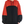 Load image into Gallery viewer, front of coral and black upcycled hoodie made from organic cotton
